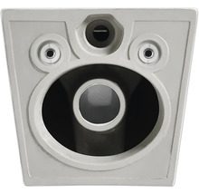 Doorsnede van keramisch wandcloset met reservoir aansluiting