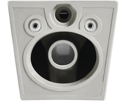 Doorsnede van keramisch wandcloset met reservoir aansluiting