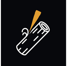 Symbool voor houtbewerking met steekbeitel