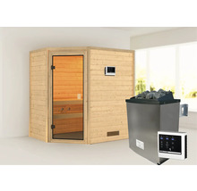 Sauna met kachel en bediening