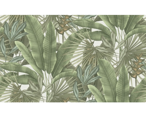 Behang met tropisch bladerenontwerp