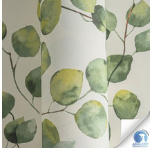 Behang met eucalyptusbladmotief