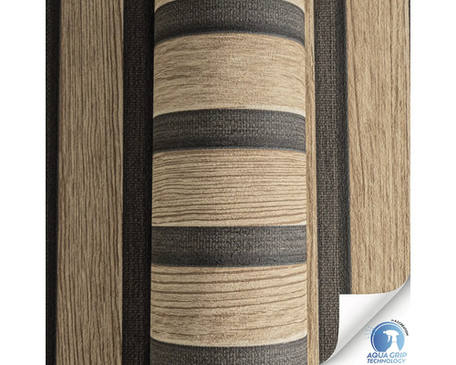 Rol behang met houtlook en Aqua Grip Technology symbool