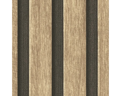 Behang met houtlook strepen