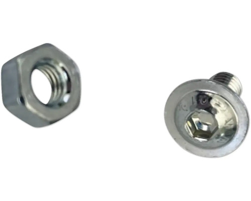 Zeskantmoer en metalen schroef