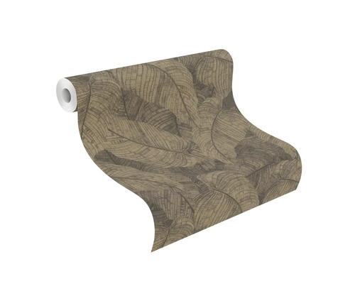 Behangrol met bladerpatroon