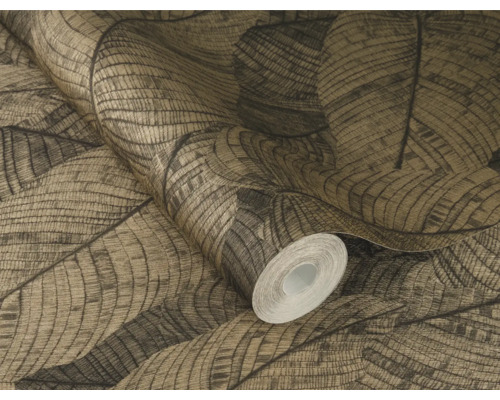 Behangrol met bladmotief