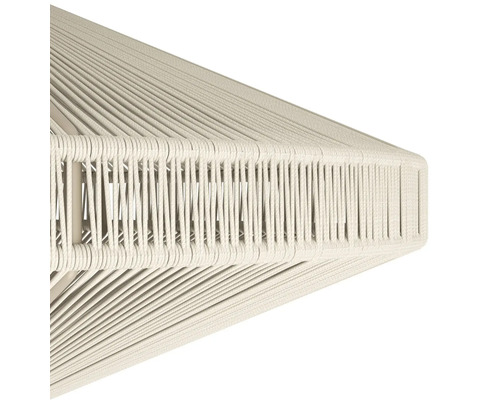 Detailopname van een hanglamp met textielkap