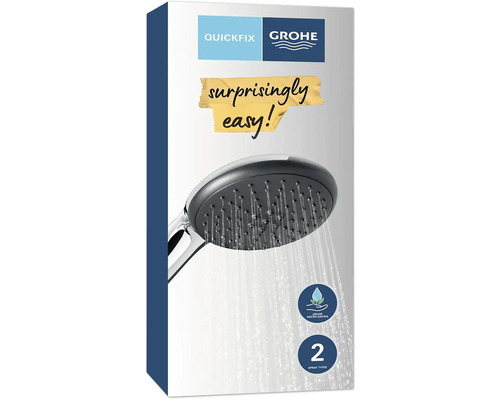 Grohe handdouche met twee straalsoorten en waterbesparende functie in productverpakking