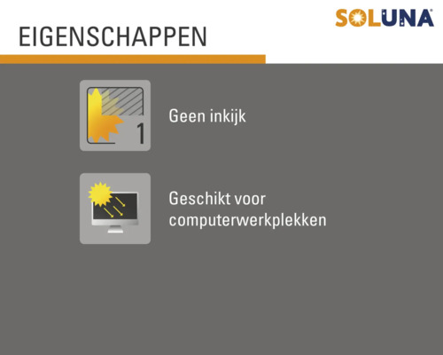 Eigenschappen: Geen inkijk, geschikt voor computerwerkplekken