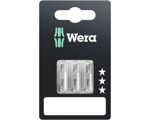 Wera schroevendraaierbits set met drie stuks in verpakking