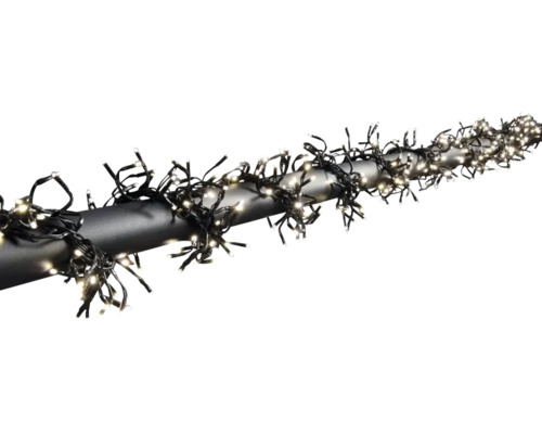 Lichtsnoer met lampen op een stok