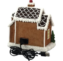 Decoratief peperkoekhuis met USB-kabel voor kerstverlichting