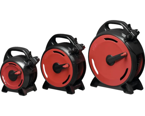 Drie rioolreinigingsspiralen in verschillende formaten