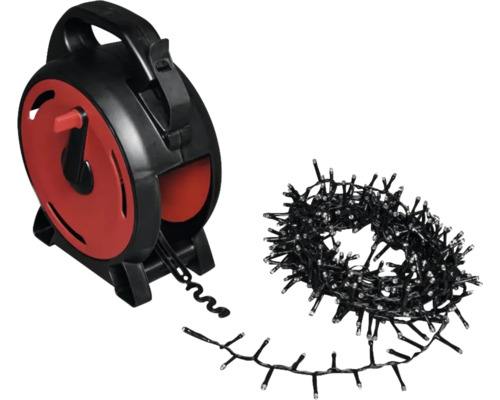 Kerstverlichting met haspel voor opslag