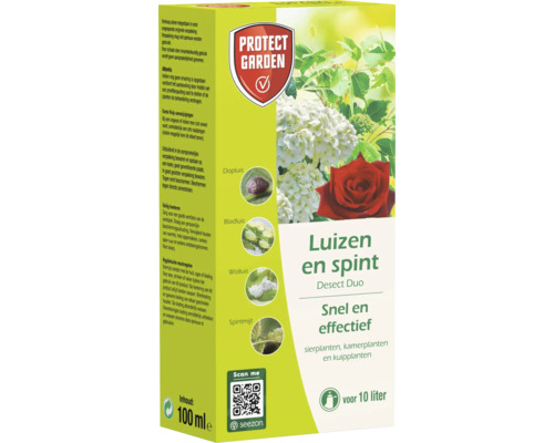 Verpakking van ongediertebestrijdingsmiddel tegen luizen en spintmijten voor sierplanten, kamerplanten en kuipplanten