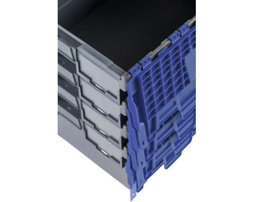 Opbergbox 60x40x34 cm grijs-blauw 60 liter kopen! | HORNBACH