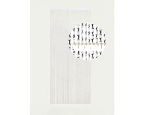 Draadgordijn met patroon en detailweergave