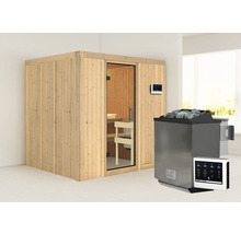 Sauna met saunakachel en bediening