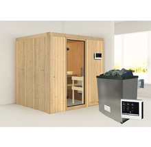 Sauna met kachel en bediening