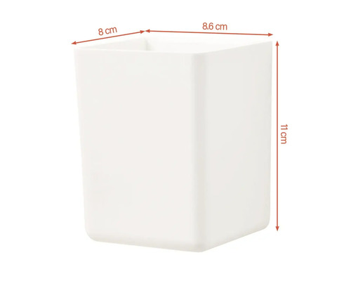 Vierkante kunststof bak, 11 cm hoog