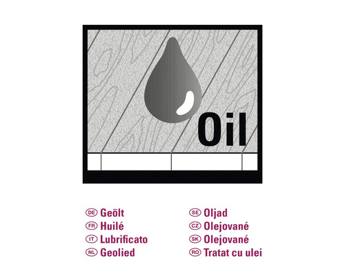 Symbool voor geolied hout