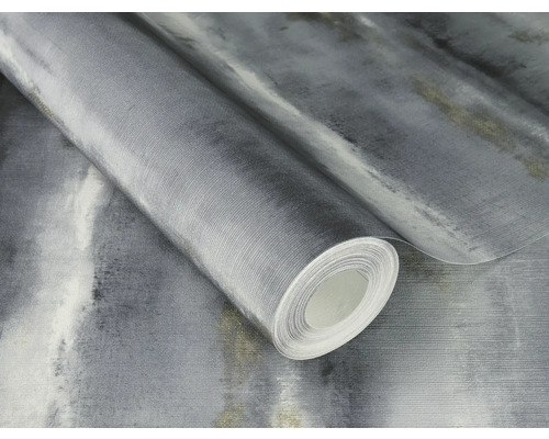 Rol behang met abstract patroon in grijstinten