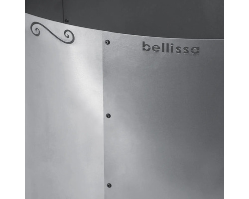 Bellissa metalen plantenbak met decoratief element