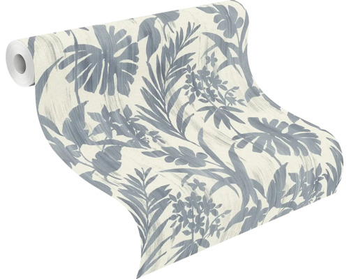 Behangrol met blad- en bloemmotief