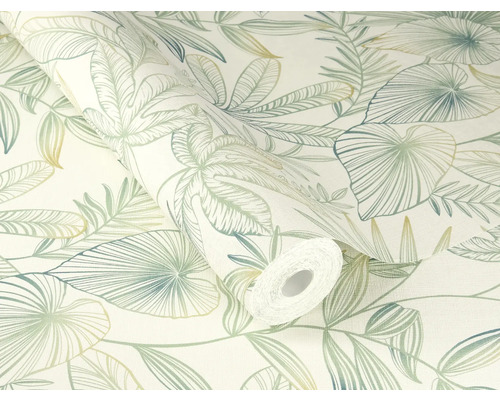 Behangrol met bladerpatroon