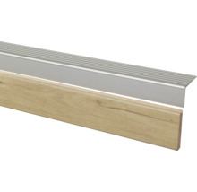 Traprandprofiel van hout en aluminium