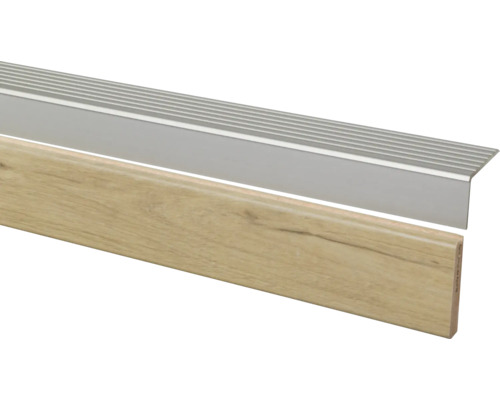 Traprandprofiel van hout en aluminium