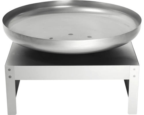 Stalen vuurschaal op een stalen frame