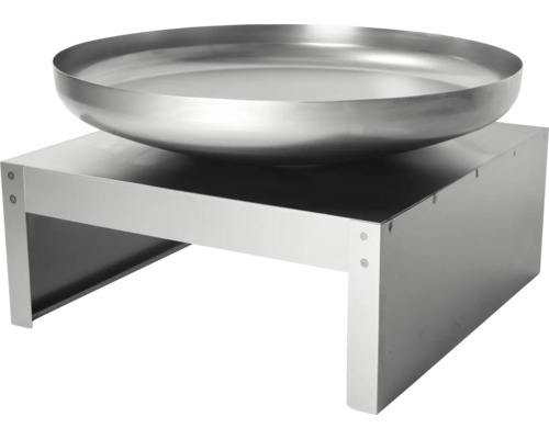 Vuurschaal van roestvrij staal op onderstel