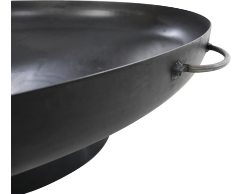 Vuurschaal van staal met handgrepen