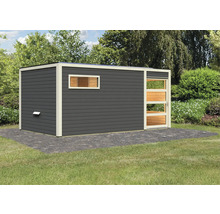 Modern tuinhuis met raam en schuifdeur