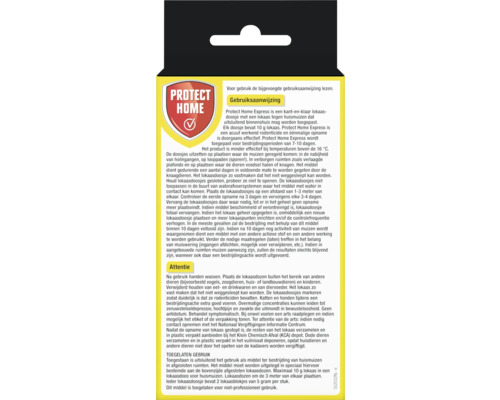Informatie en instructies voor het gebruik van Protect Home Express lokdoosjes tegen huismuizen