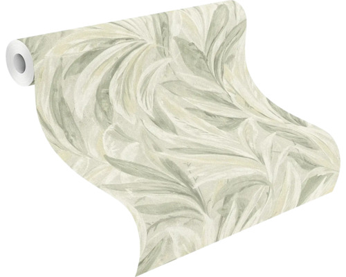 Behangrol met bladerenmotief