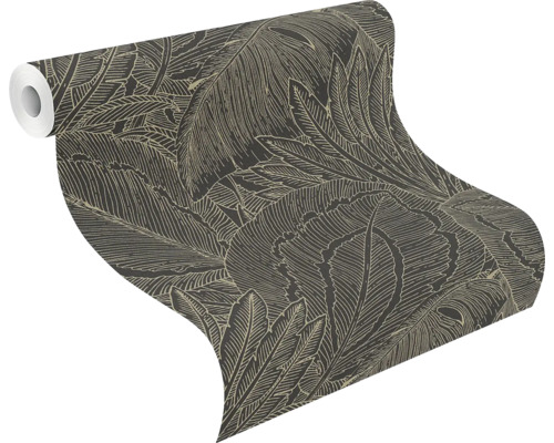 Rol behang met bladmotief