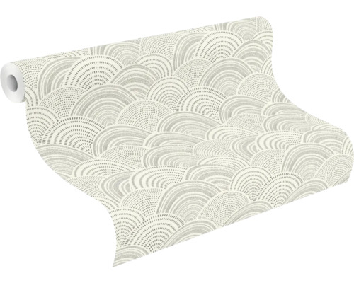 Behangrol met stippenpatroon in een halfcirkelvormig ontwerp