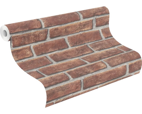Rol behang met baksteenmotief
