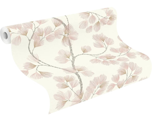 Rol behang met boomtakmotief