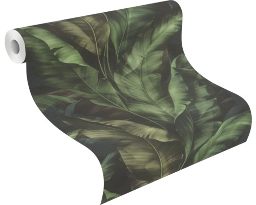 Behangrol met bladerenpatroon