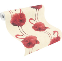 Behangrol met flamingoprint