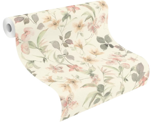 Behangrol met bloemmotief