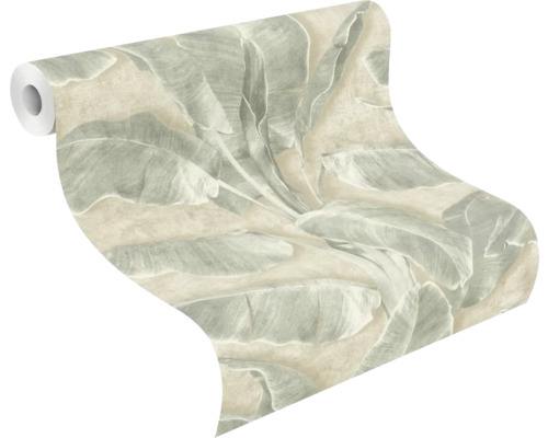 Behangrol met bladerpatroon