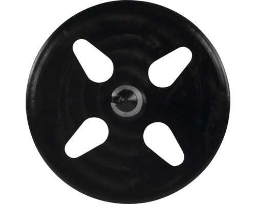 Zwarte rolbevestiging met vier uitsparingen