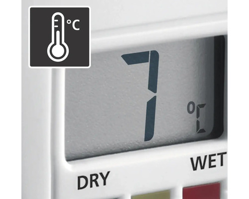 Temperatuurweergave met thermometersymbool