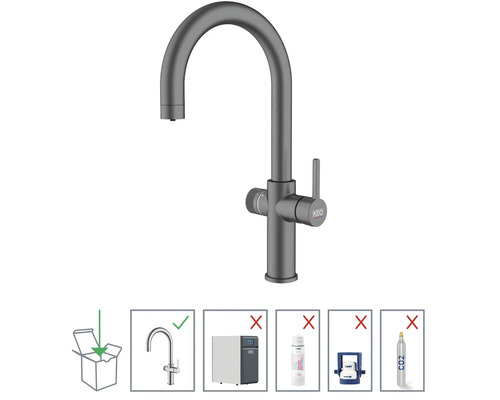 Keukenkraan met hoge uitloop