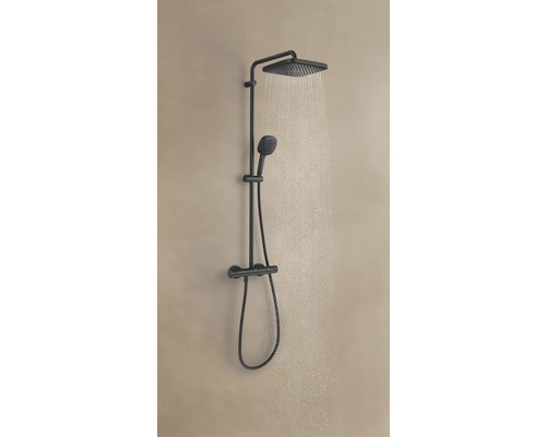 Douchearmatuur met hoofd- en handdouche met waterstraal